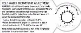 HONEYWELL HWB1052W2 - COLD WATER THERMOSTAT ADJUSTMENT - 1