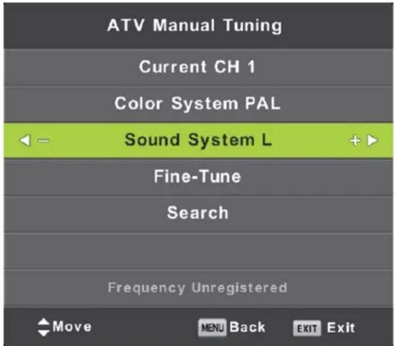 LENCO DVL3242 - ATV Manual Tuning (ATV Handmatig Afstemmen) - 1