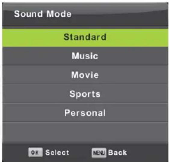LENCO DVL3242 - Sound Menu - 2