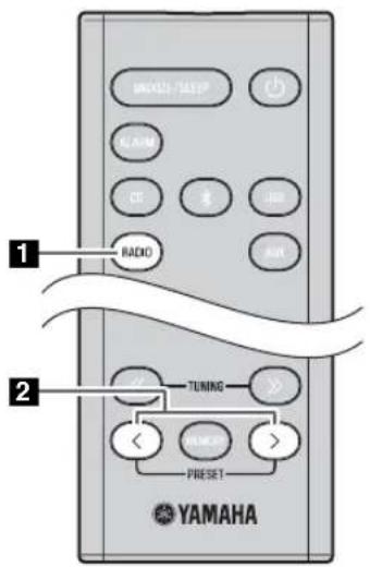 YAMAHA MCRB043DAB - Aufrufen von DAB-Festsendern - 1