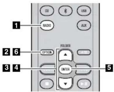 YAMAHA MCRB043DAB - Löschen eines Festsenders (Optionsmenü) - 1