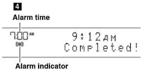 YAMAHA MCRB043DAB - Setting the alarm time and alarm type (Option menu) - 3