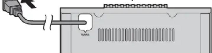 YAMAHA MCRB043DAB - Conexión del cable de alimentación - 1