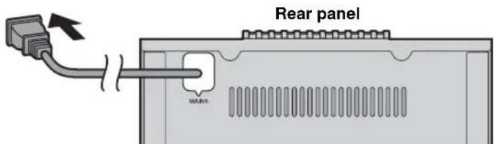 YAMAHA MCRB043DAB - Connecting the power cable - 1