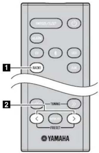 YAMAHA MCRB043DAB - Aufrufen von FM-Festsendern - 1
