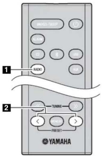 YAMAHA MCRB043DAB - Selezione di stazioni DAB preselezionate - 1