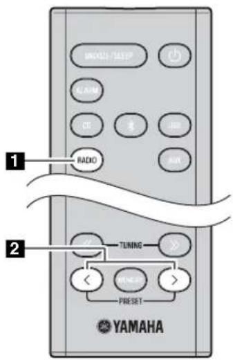 YAMAHA MCRB043DAB - Sélection de stations DAB mémorisées - 1