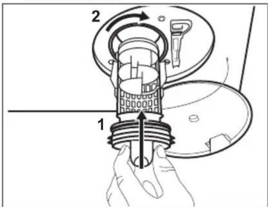 AEG L6FBK84W - Gehen Sie zum Reinigen der Pumpe folgendermaßen vor: - 7