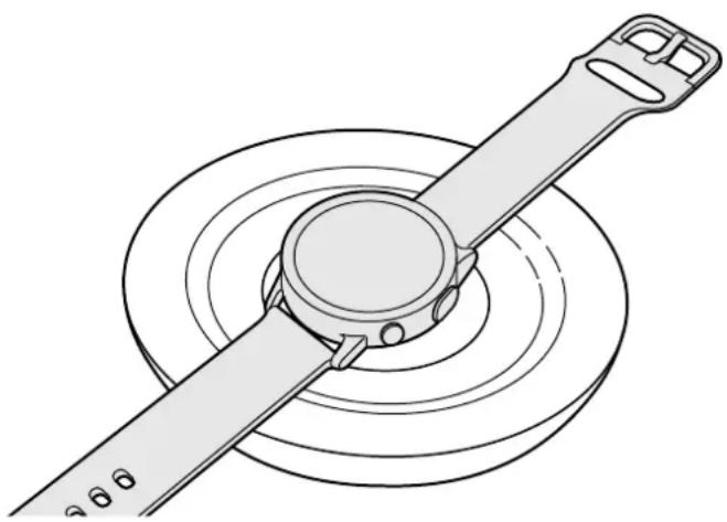 SAMSUNG Galaxy Watch Active 2 - Charger la pile avec un socle de chargement sans fil - 1