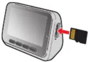 MIO Mivue 826 - Insertion de la carte mémoire - 1