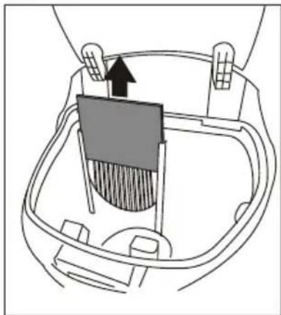 GRUNDIG VCC 4350 A - Nettoyage du filtre du bac à poussière (filtre de protection du moteur) - 1