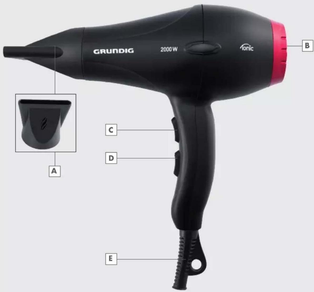 GRUNDIG HD 5585 - Compact Professional Hair Dryer - 2