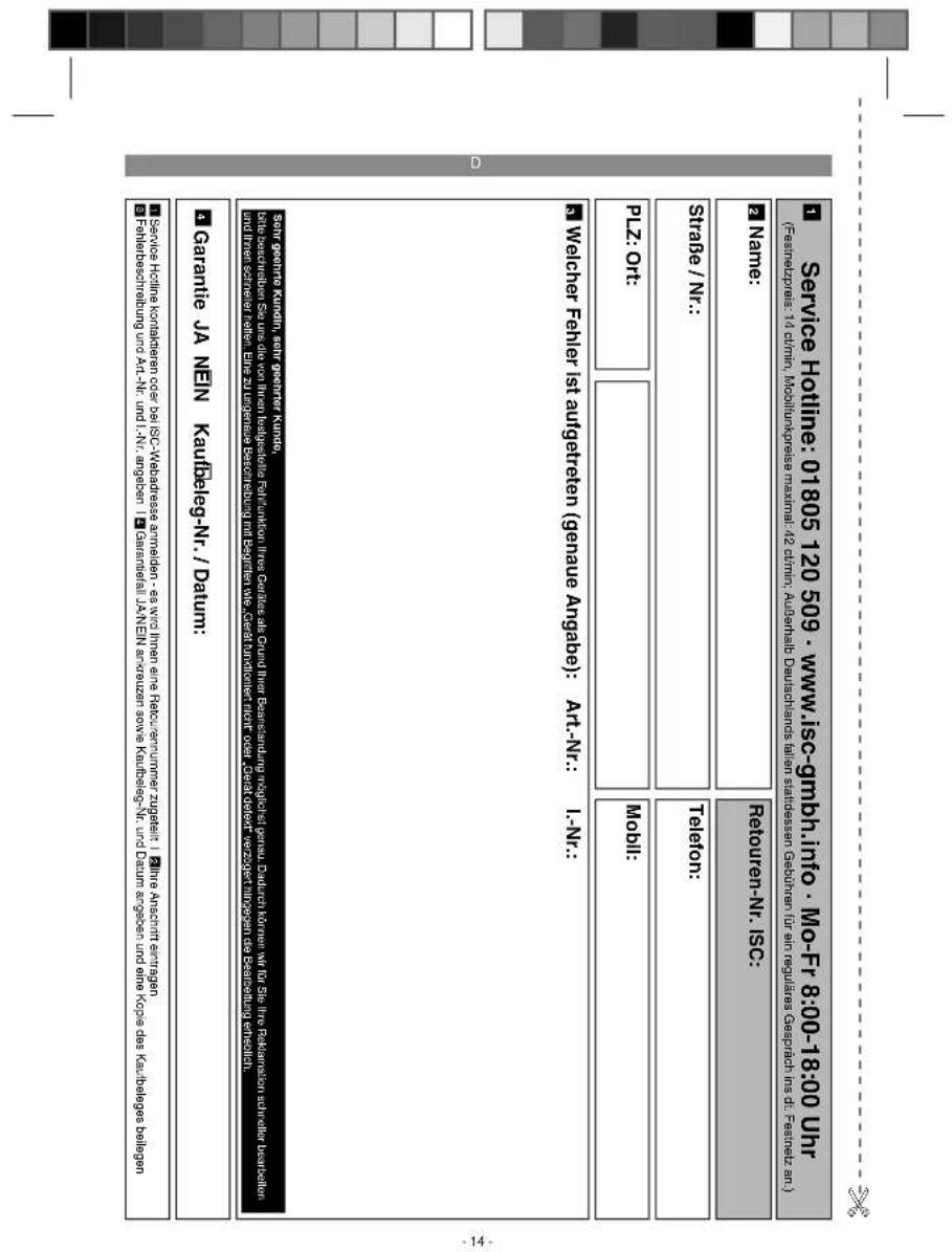 EINHELL TCTC 618 - Garantieurkunde - 1
