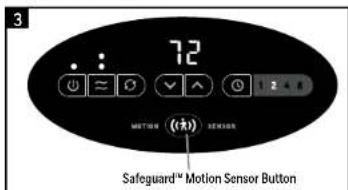 HONEYWELL Ceramic Digital Tower Heater HCE323V - SAFEGUARD™ MOTION SENSOR (HCE323/HCE353 SERIES ONLY) - 2