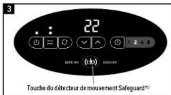 HONEYWELL Ceramic Digital Tower Heater HCE323V - DETECTEUR DE MOUVEMENT SAFEGUARD - OPTION DE PROTECTION (SERIE HCE323 SEULEMENT) - 2