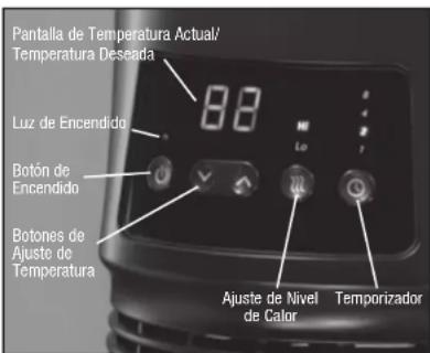 HONEYWELL 360° Surround Heater HHF370B - Operación del Control Remoto - 1