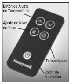 HONEYWELL 360° Surround Heater HHF370B - Operación del Control Remoto - 2