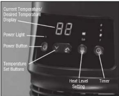HONEYWELL 360° Surround Heater HHF360W - Model HHF370 Series - Digital 360° Surround Heat® Heater with Remote Operation - 1