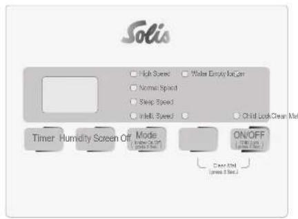 Solis Perfect Air 7219 - DAS LED-DISPLAY UND DIE FUNKTIONSTASTEN AUF DEM GERÄT - 1