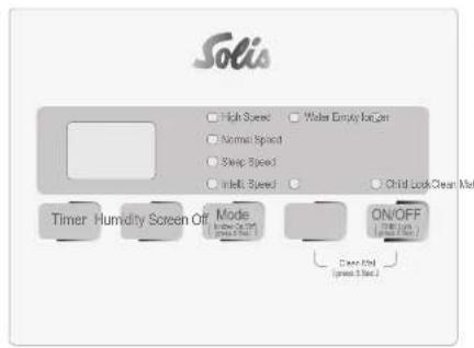 Solis Perfect Air 7219 - HETLEDDISPLAYENDEFUNCTIEKNOPPEN OP HET APPARAAT - 1