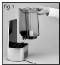 Solis Ultrasonic Pure 7217 - APPORTARE LA CARTUCCIA DECALCIFICANTE E VERSAMENTO DELL'ACQUA NEL SERBATOIO - 1