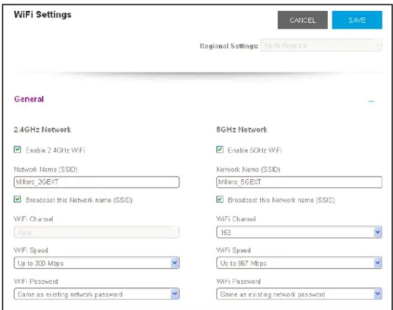 NETGEAR EX3800 - Pour afficher les paramètres WiFi : - 1