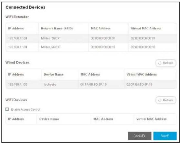 NETGEAR EX3800 - Pour afficher les appareils connectés, procédez comme suit : - 1