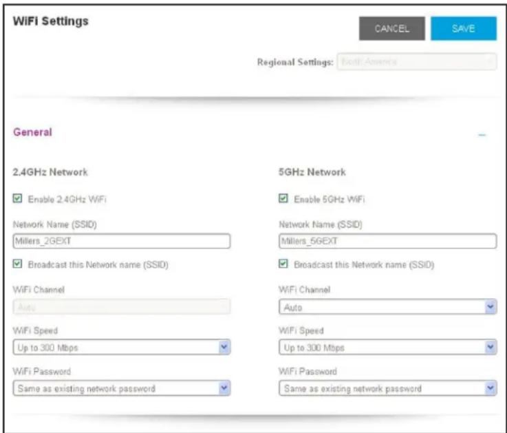 NETGEAR EX3700 - Pour afficher les paramétres WiFi : - 1