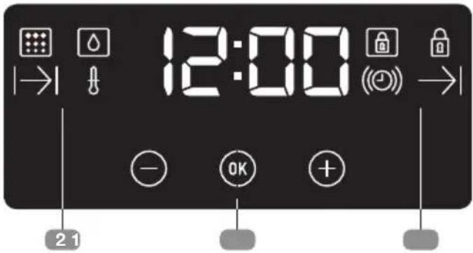 TEKA HSC 644 S - Beschreibung der elektronischen Uhr - 1