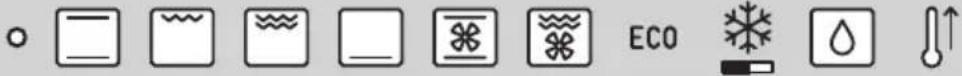 Row of icons representing environmental and ecological symbols including water, gas, and eco-related icons
