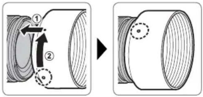 FUJIFILM Fujinon XF90mm F2 R LM WR - Montera motljusskyddet - 1
