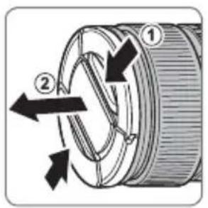 FUJIFILM Fujinon XF90mm F2 R LM WR - Extracción de las tapas - 1