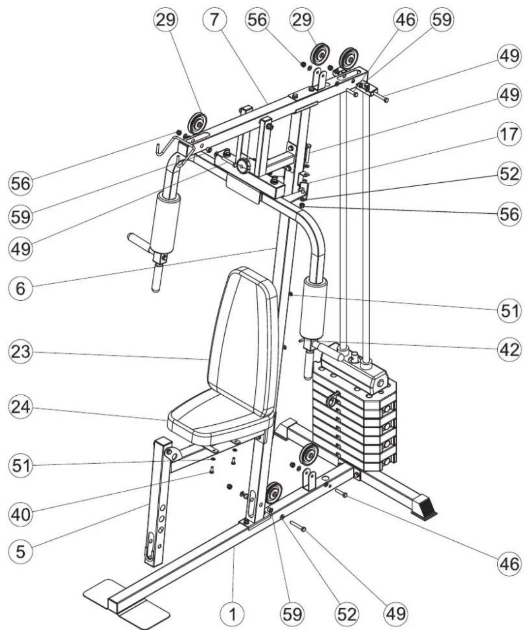 TUNTURI Home Gym HG10 - 5 - 1