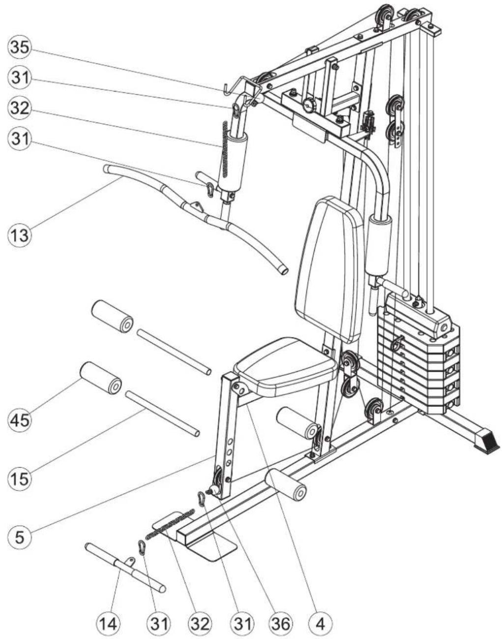 TUNTURI Home Gym HG10 - 7 - 1