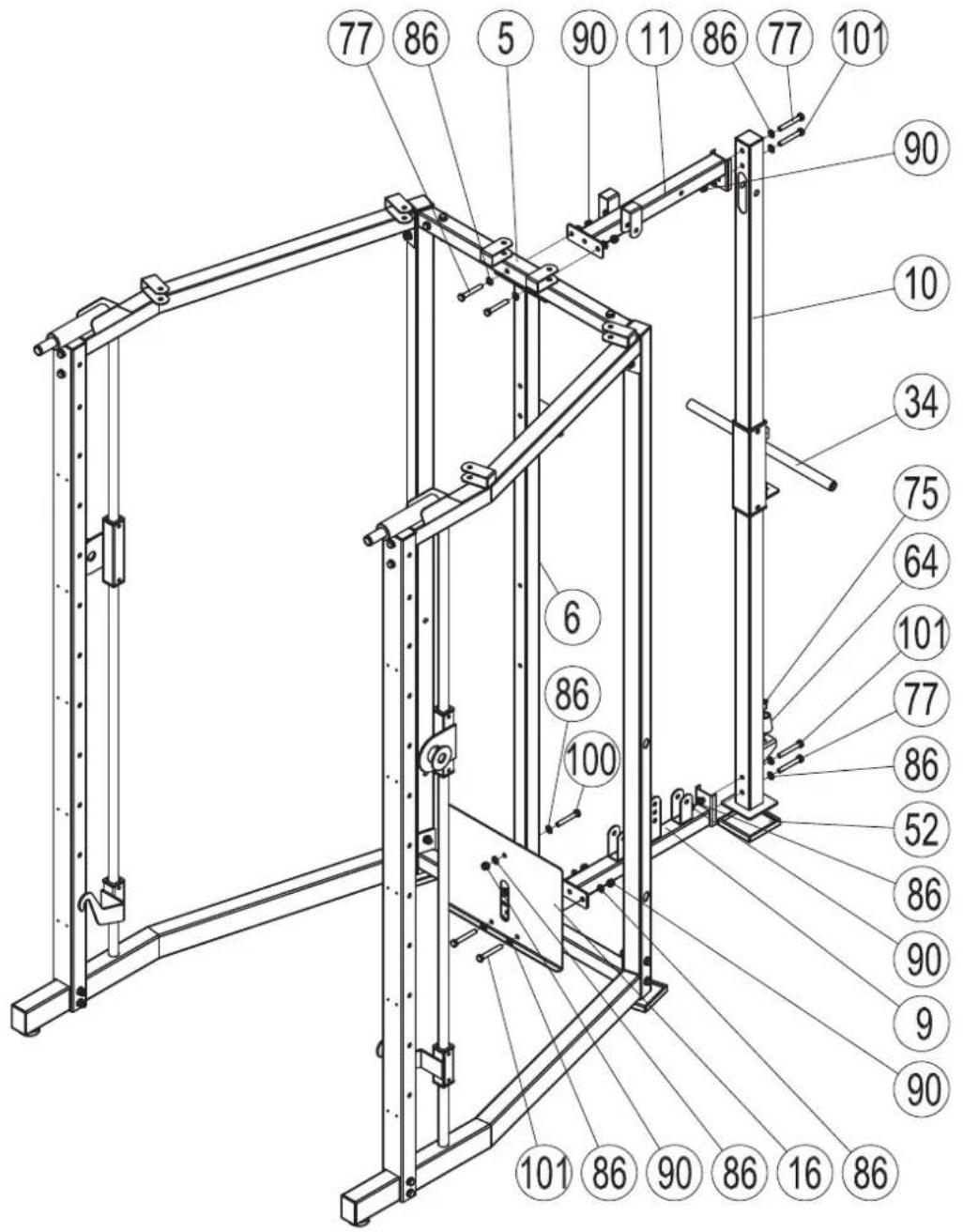 TUNTURI Full Smith SM80 - 3 - 4