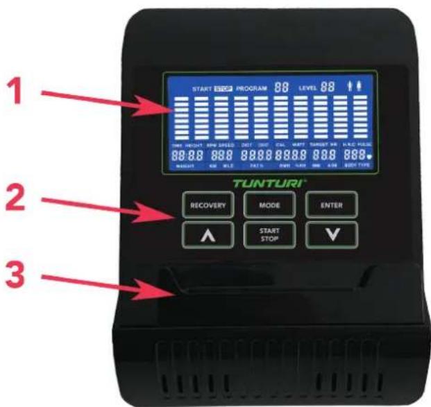 TUNTURI Star Fit E100 HR i - Console (fig f) - 1