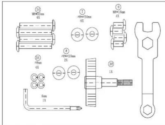 TUNTURI Cardio Fit B35 - KIT DE MATÉRIEL - 1