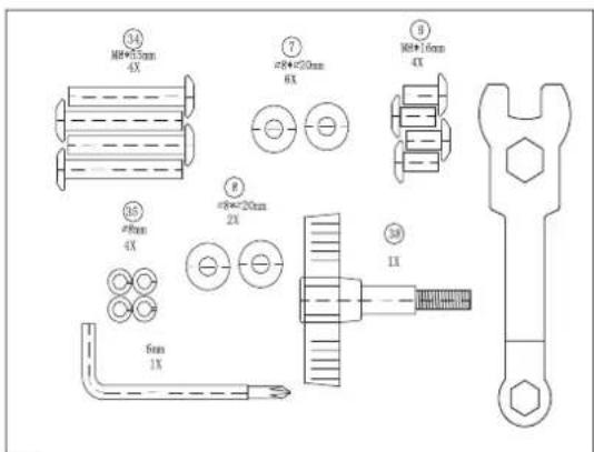 TUNTURI Cardio Fit B35 - PARTS OUT OF BOX - 2