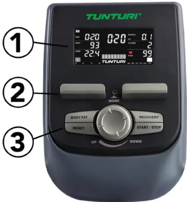 TUNTURI Performance E50 - Consola (fig F) - 1
