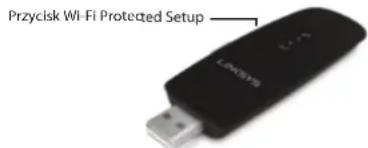 LINKSYS WUSB6300 - Nawiązywanie połaczenia przy uzyciu funkcjI Wi-Fi Protected Setup: - 1