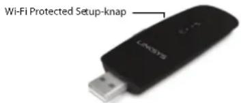 LINKSYS WUSB6300 - Hvis du vil tilslutte ved hjaelp af Wi-Fi Protected Setup: - 1