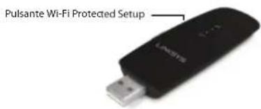LINKSYS WUSB6300 - Per effettuare la connessione tramite Wi-Fi Protected Setup: - 1