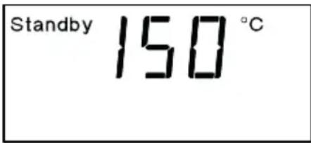 Weller 6966EK - Setting the standby temperature - 1