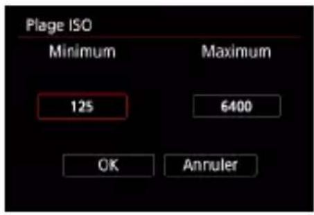 CANON PowerShot G7X Mark III - Modification de la plage de sensibilité ISO - 1