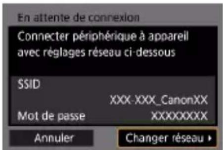 CANON PowerShot G7X Mark III - Établissement d'une connexion via un point d'accès - 1