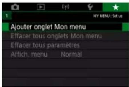 CANON PowerShot G7X Mark III - Sauvegarde des éléments du menu de prise de vue fréquemment utilisés (Mon menu) - 1