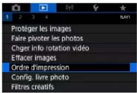 CANON PowerShot G7X Mark III - Ajout d'images aux ordres d'impression (DPOF) - 1