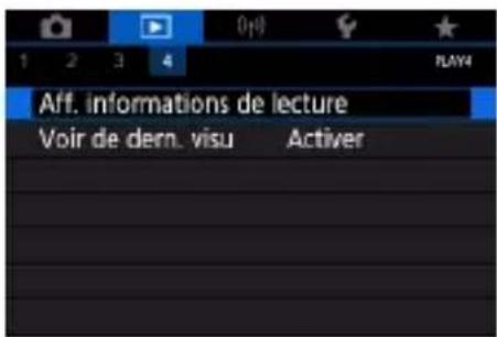 CANON PowerShot G7X Mark III - Personnalisation de l'affichage des informations de lecture - 1
