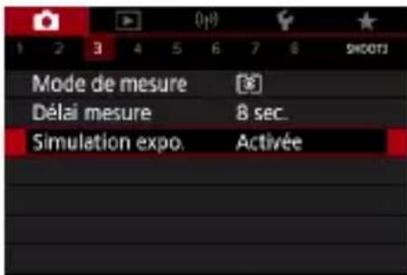 CANON PowerShot G7X Mark III - Configuration de la simulation d'exposition - 1