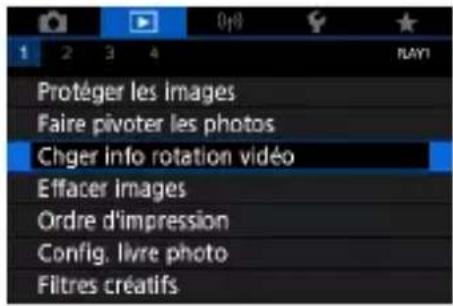 CANON PowerShot G7X Mark III - Modification des informations de rotation de la vidéo - 1
